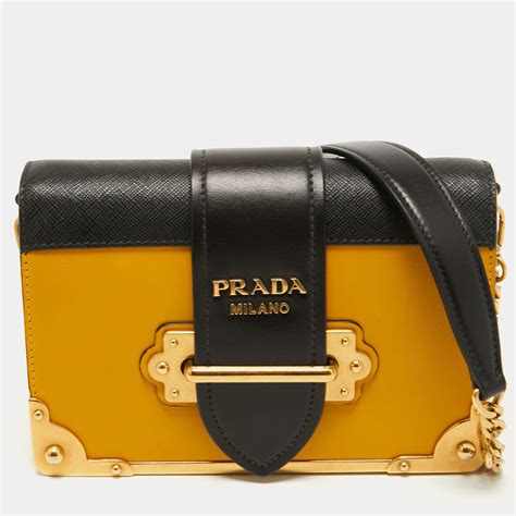 mini yellow prada bag|prada cahier mini bag.